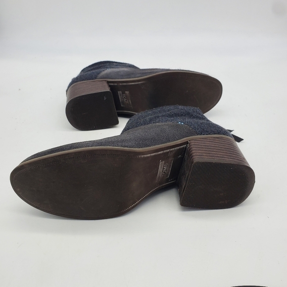 TOMS Shoes Women's 9 Lacy Bootie Forged Iron Grey Suede Felt - Picture 10 of 12